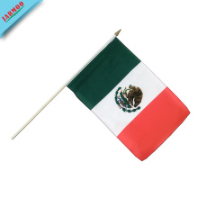 Fast Delivery Polyester Mexican Hand Held Flag